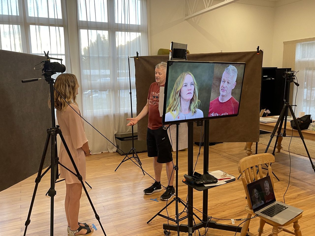 Adults screen acting class at Amalia Studio