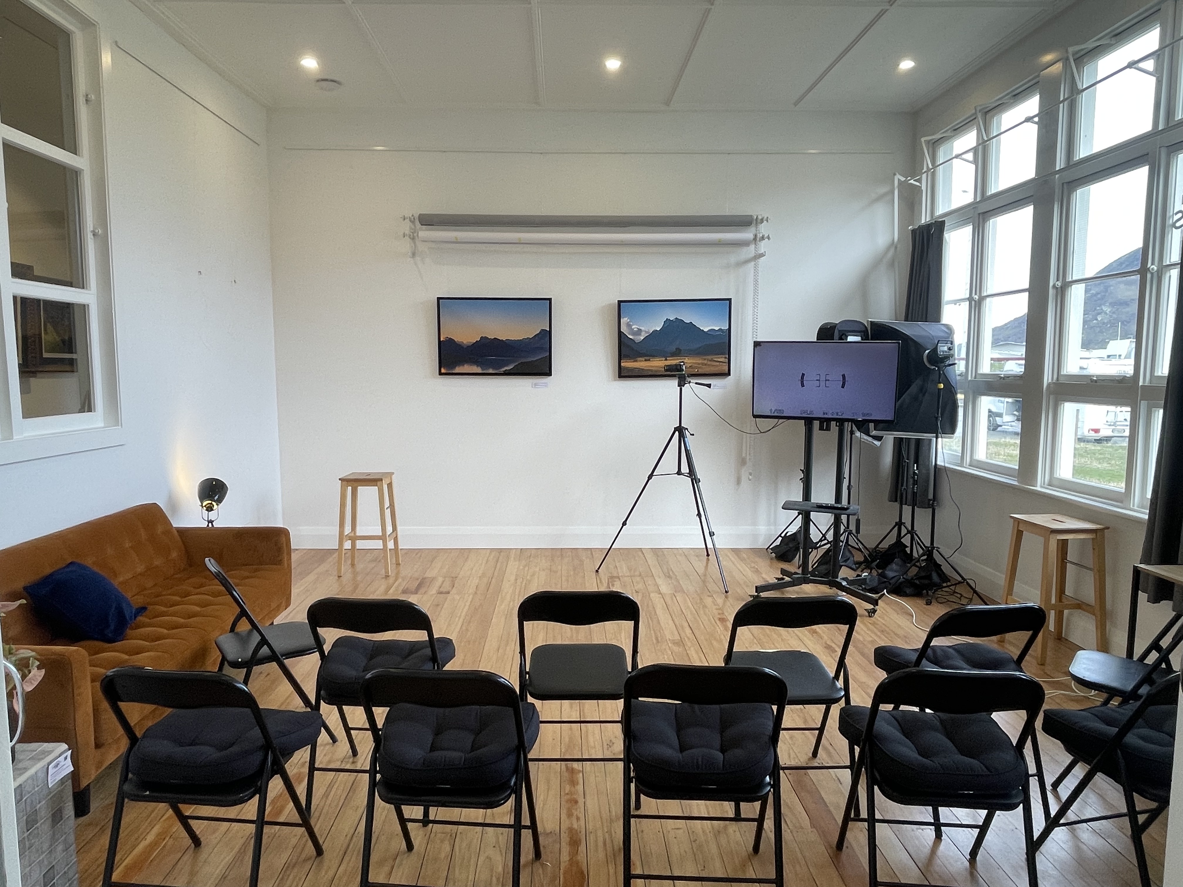 Acting class in studio