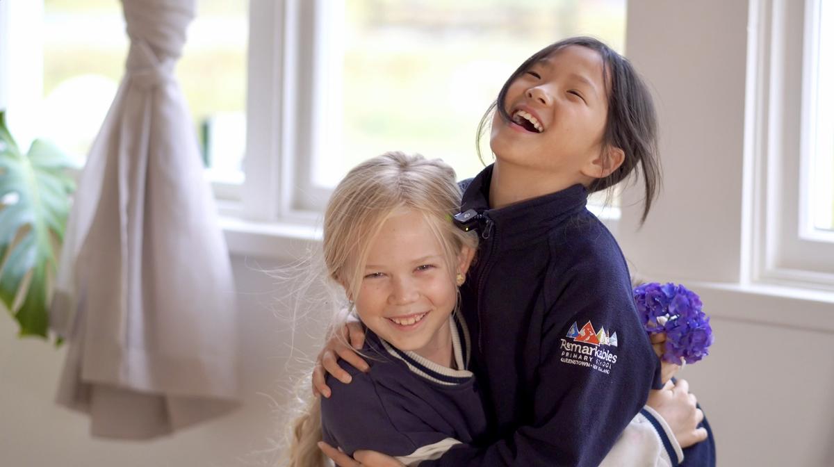 Child performing confidently in class