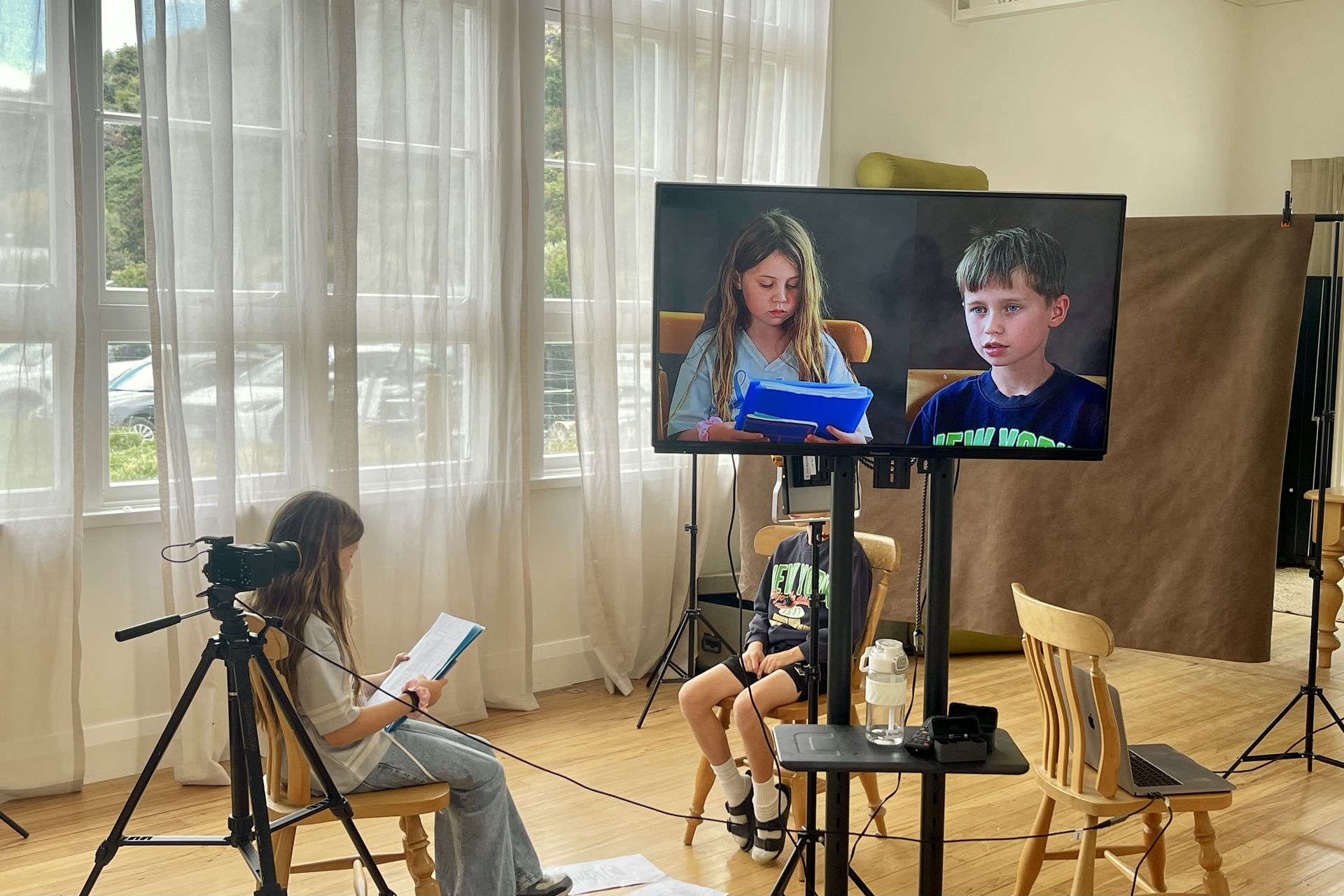 Kids screen acting class at Amalia Studio